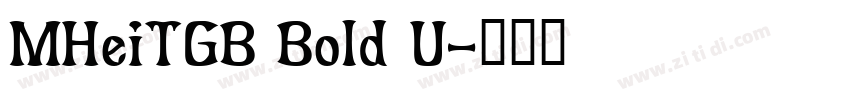 MHeiTGB Bold U字体转换